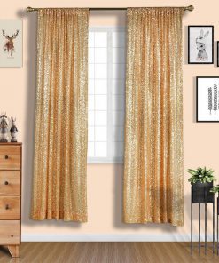 Mẫu màn cửa sổ màu vàng ánh kim