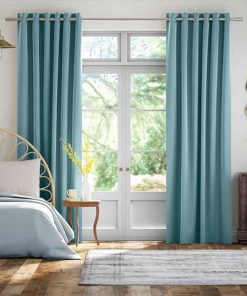 Rèm Vải Phòng Ngủ Màu Xanh Đẹp Sang Trọng