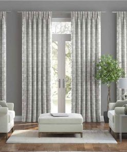 Rèm vải màu xám phòng khách đẹp chất lượng