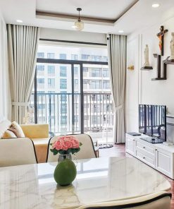 Mẫu rèm vải phòng khách chung cư chống nắng