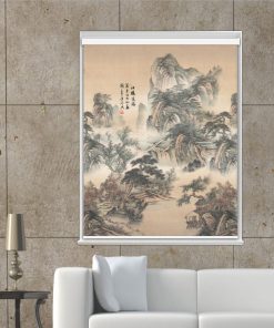 Rèm cuốn in tranh mã CT.012-B