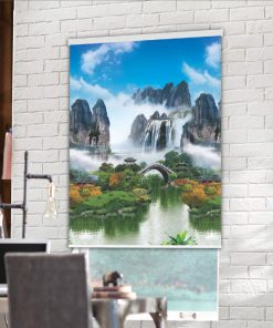 Rèm cuốn in tranh mã CT.014-B