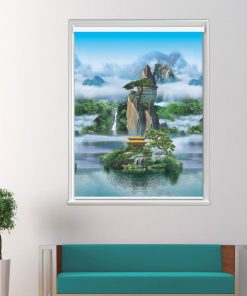 Rèm cuốn in tranh mã CT.015-B