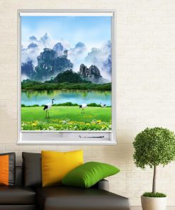 Rèm cuốn in tranh mã CT.033-B