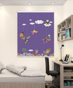 Rèm cuốn in tranh mã CT.042-B