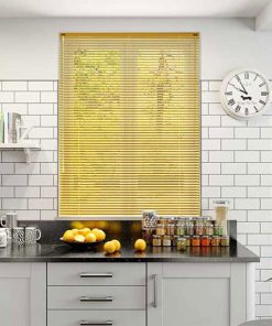 Màn sáo lá nhôm cao cấp màu vàng Sankaku