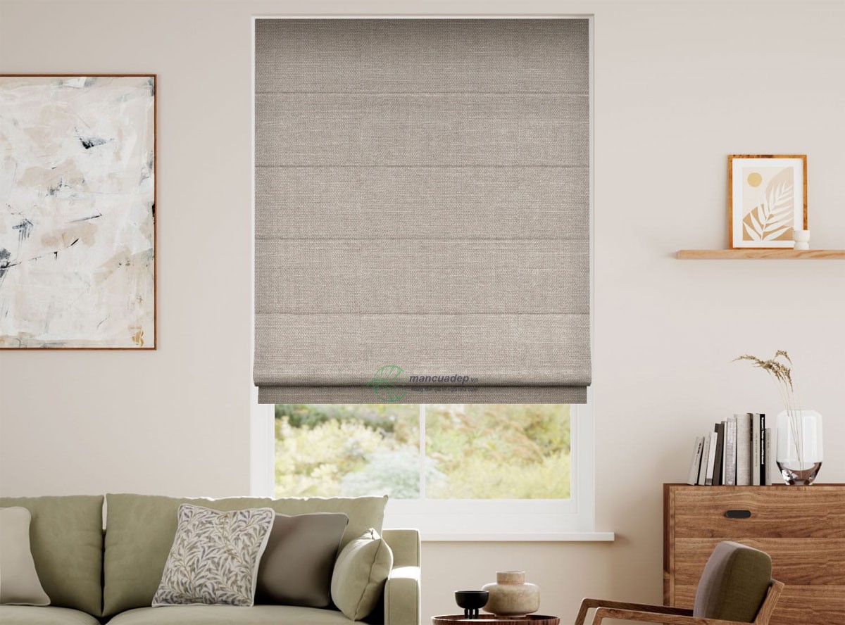 Màn cửa xếp lớp roman