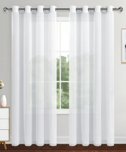 Rèm vải 2 lớp cửa sổ cao cấp màu trắng