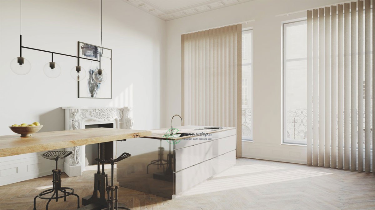 rèm lá dọc văn phòng