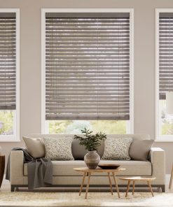 Rèm nhựa giả gỗ phòng khách chống nắng nóng